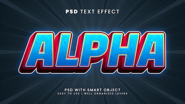 PSD alpha esport 3d editable text effect with game and hero text style