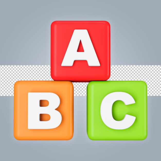 Alphabet 3d icon