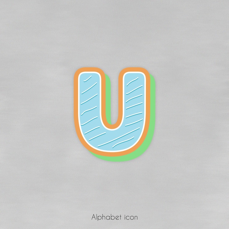 PSD alphabet 3d icon