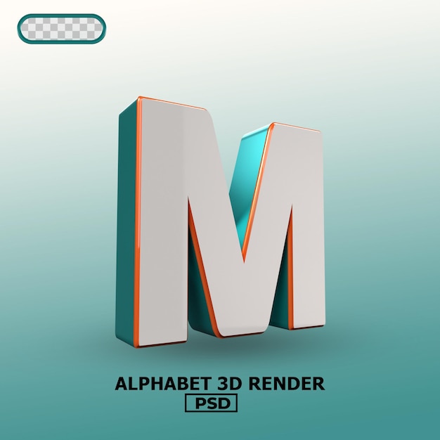 Alphabet 3d render 00m