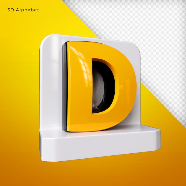 PSD alphabet 3d render premium psd