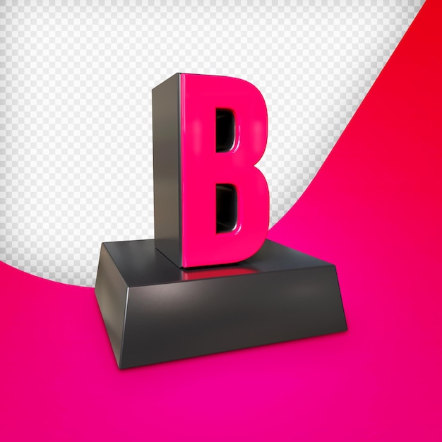 Alphabet 3D render psd