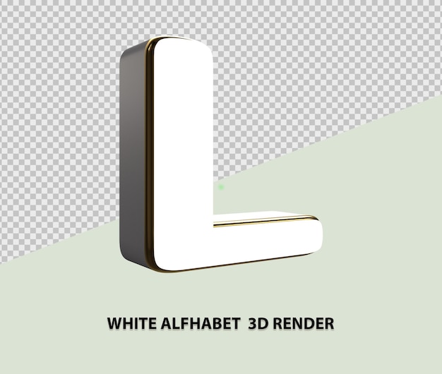 Alphabet 3d render