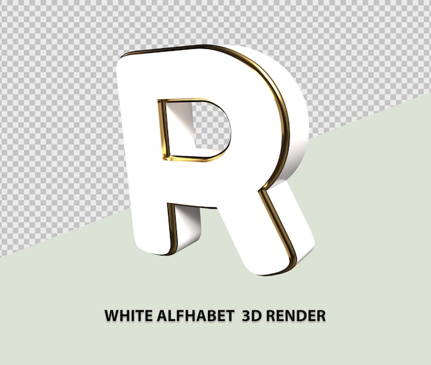 PSD alphabet 3d render