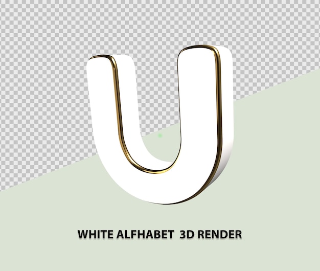 Alphabet 3d render