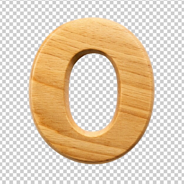 Alphabet 3d wooden letter o