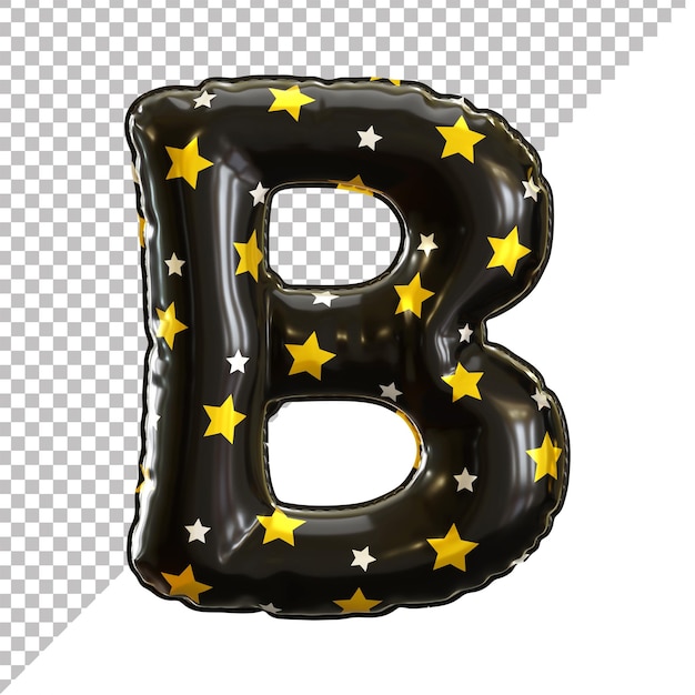 Алфавит фольгированный шар буквы b черный для хэллоуина