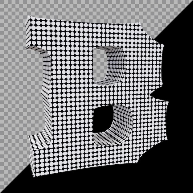 PSD alphabet letter b 3d render