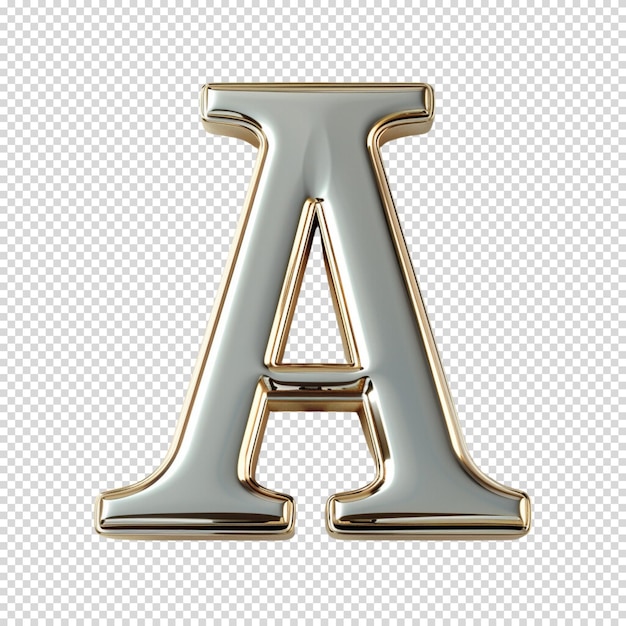 PSD a alphabet letter isolated on transparent background