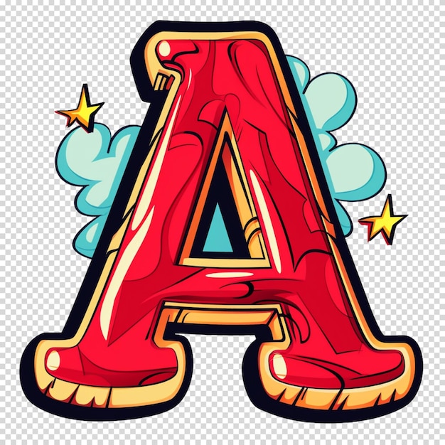 A alphabet letter isolated on transparent background