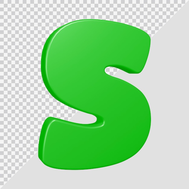 Alphabet letter s 3d render