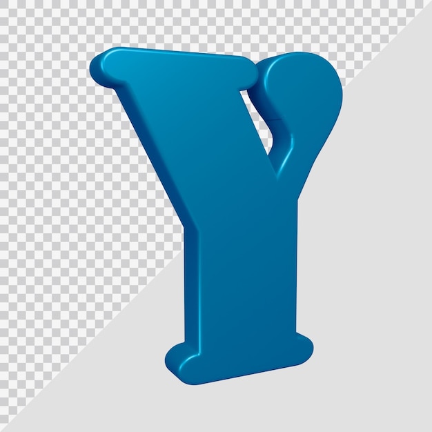 Alphabet letter y 3d render