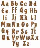 PSD alphabet letters write font inscription