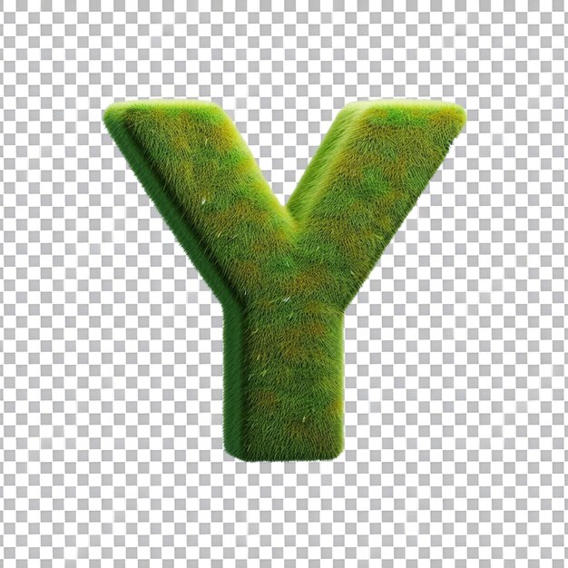 PSD alphabet made of green grass