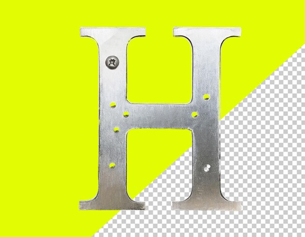 Alphabet x steel on isolated background on transparent background