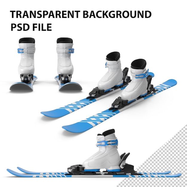 PSD alpine shoes ski parallel png