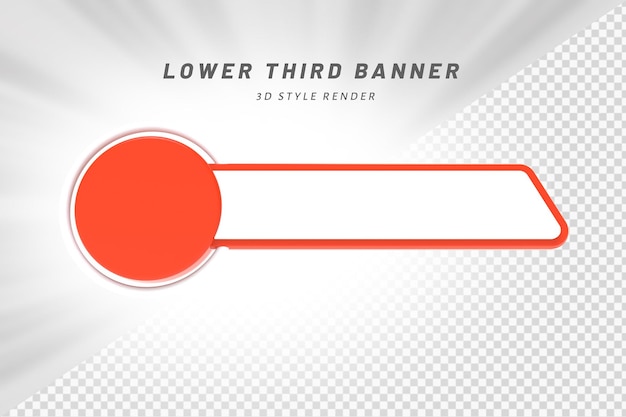 Alt bant banner 3D render stili