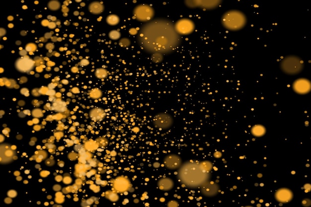 Altın Tozu Bokeh Overlay’leri Işık bokeh arka planı Şeffaf arka plan bokeh’li ışık efekti
