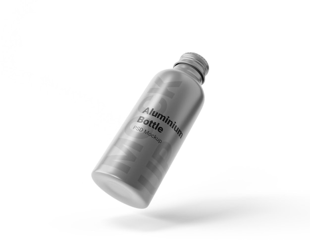 Aluminium bottle mockup