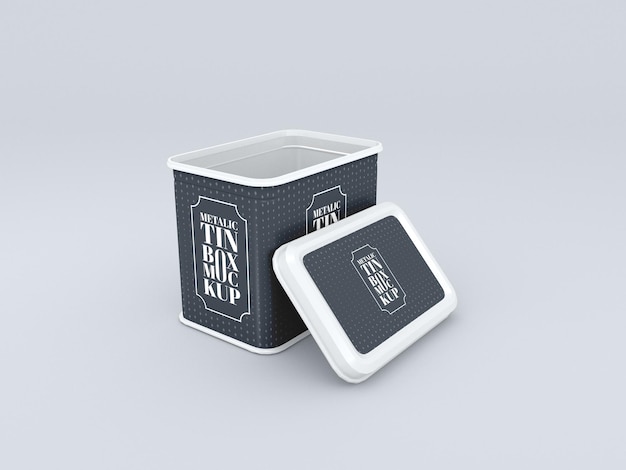 Aluminium container mockup