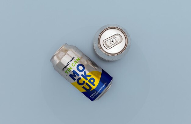 Aluminium frisdrank kan drank psd-mockup drinken