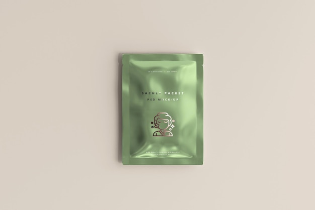 PSD aluminiumfolie sachet pakket mockup