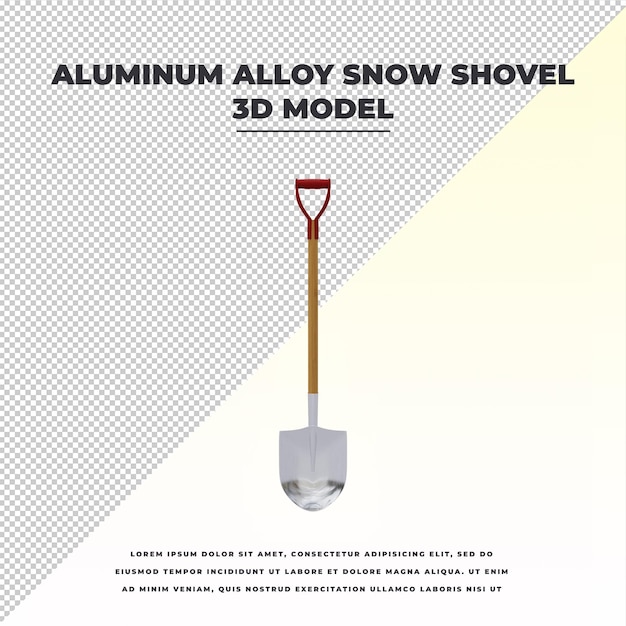 PSD aluminum alloy snow shovel