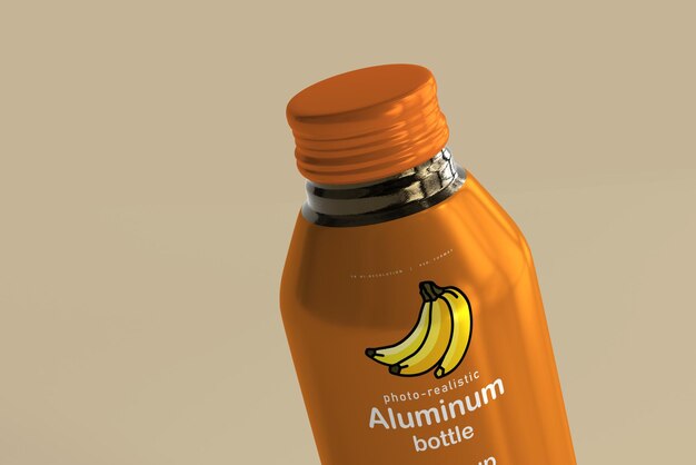 Aluminum Beverage Bottle Mockup