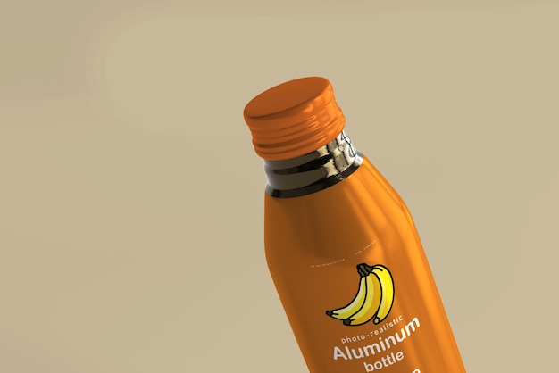 Aluminum beverage bottle mockup