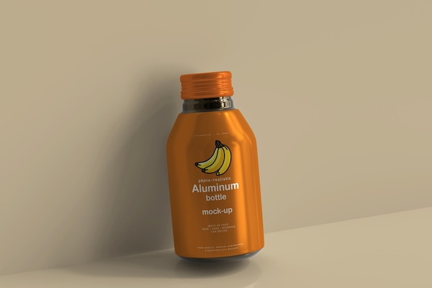 Aluminum Beverage Bottle Mockup