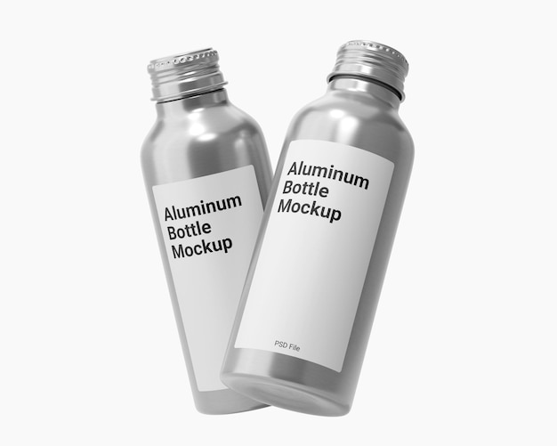 Aluminum Bottle Mockup Template
