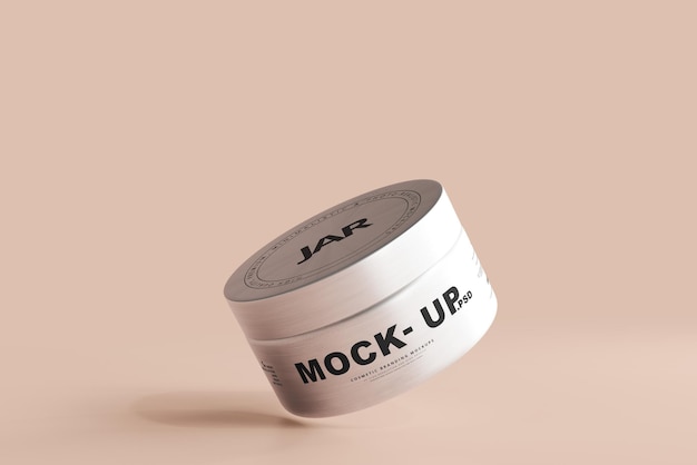 Aluminum Cosmetic Jar Mockup