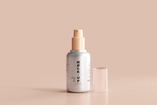 Mockup per flacone spray cosmetico in alluminio