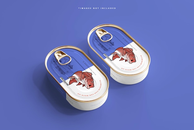 Aluminum Fish Can Mockup