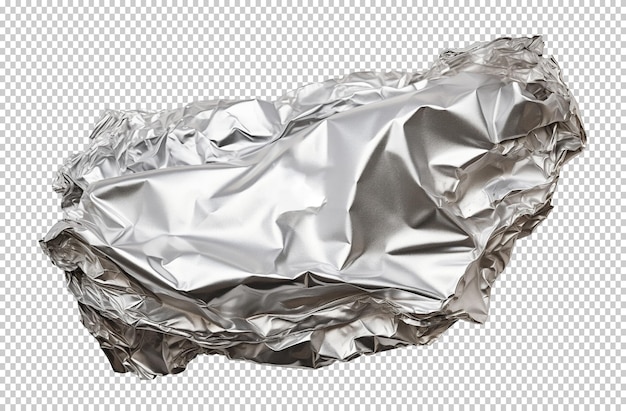 PSD aluminum foil isolated on transparent background