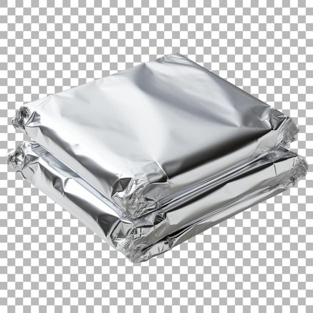 PSD 透明な背景のアルミニウムフォイルのパッケージ