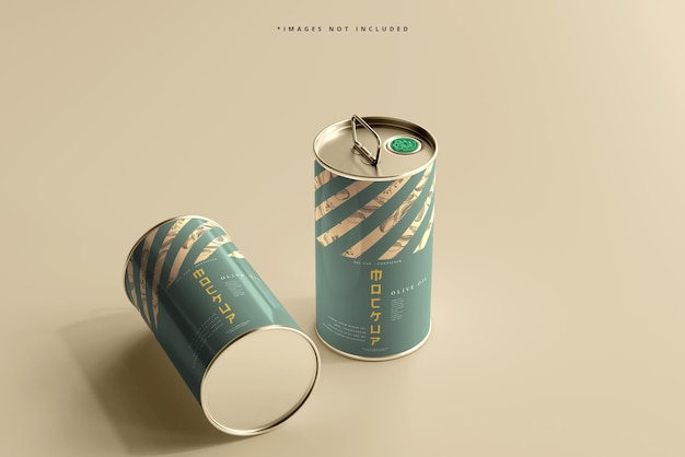 Aluminum Oil Can Mockup