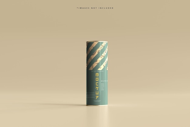 Aluminum Oil Can Mockup