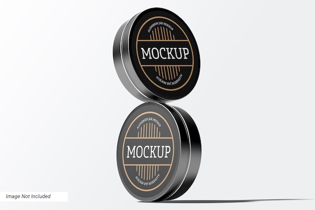 PSD aluminum tin jar mockup