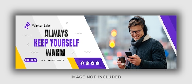 Always keep yourself warm Facebook cover template