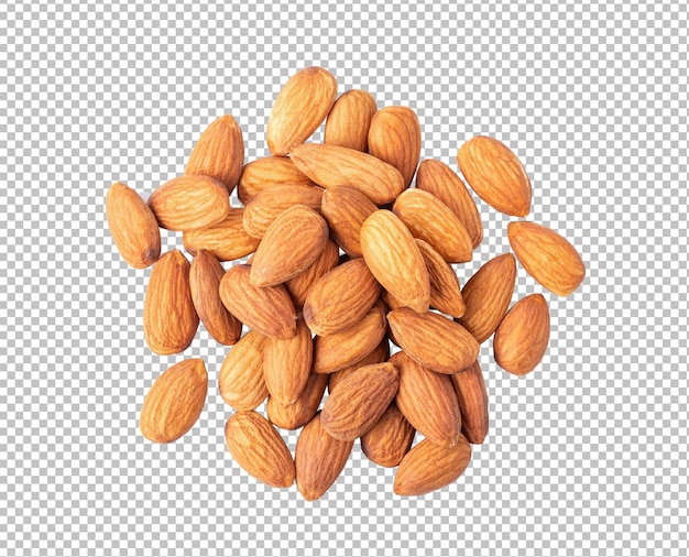 Amandelnoten geïsoleerd op alfalaag