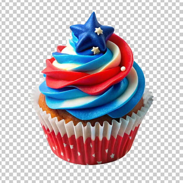 PSD amarican flag cup cake