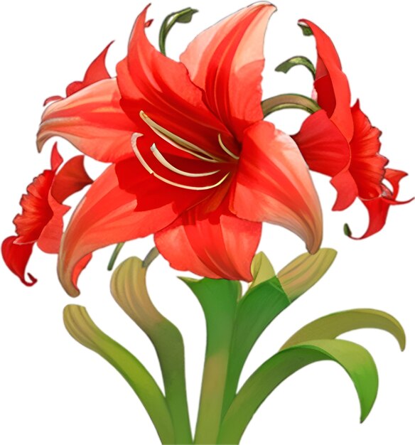 PSD amaryllis clipart una carina icona del fiore di amaryillis