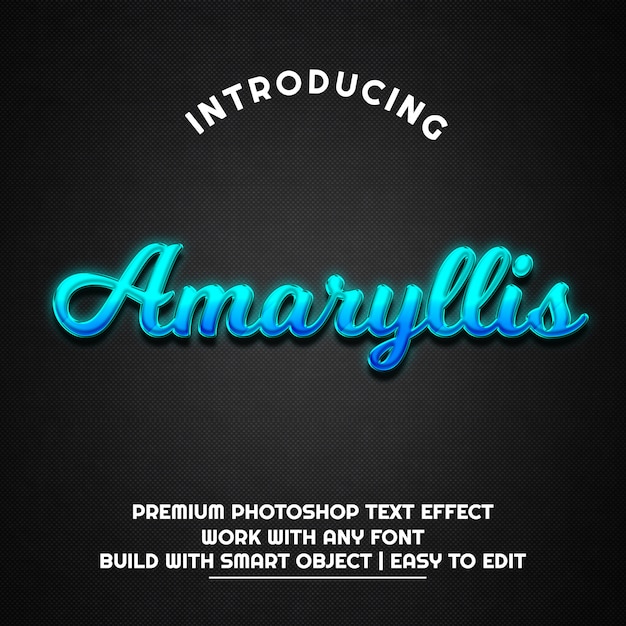 Amaryllis - text effect template