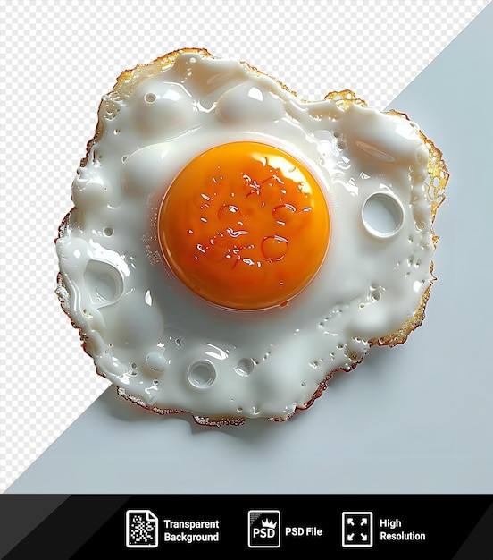PSD Удивительное жареное яйцо с апельсиновым желтком на прозрачном фоне png