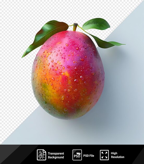 PSD amazing delicious ripe mango fruit mango with clipping path on a isolated background