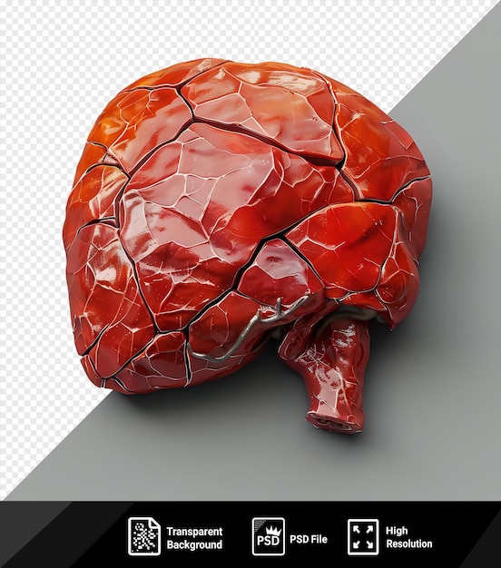 PSD amazing liver in the shape of a human head png