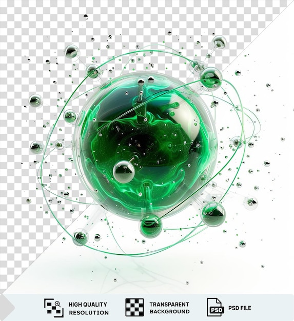 PSD fantastico fotografico realistico fisici quantistici meccanica quantistica del mondo pianeta verde sfondo trasparente png clipart png