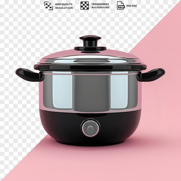 PSD amazing slow cooker on a pink background