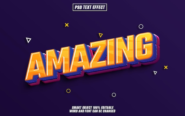 amazing text effect font editable typography 3d text